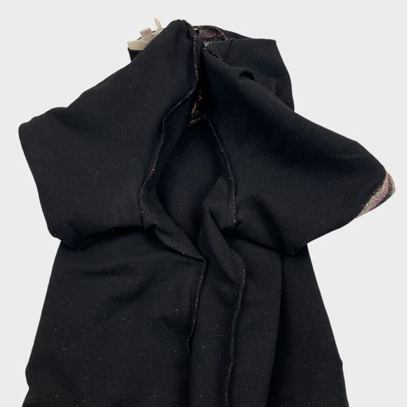 Sezane Sparkly Stripe Robe Mini Dress Black/Pink/Gold Women's Size Small - Picture 13 of 14